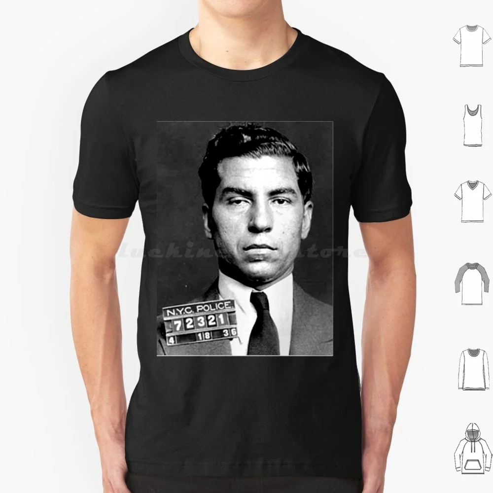 Lucky Luciano Gang T Shirt Men Women Kids 6Xl Lucky Luciano Mugshot Famous Gangster Mob Mobster Mafia Cosa Nostra