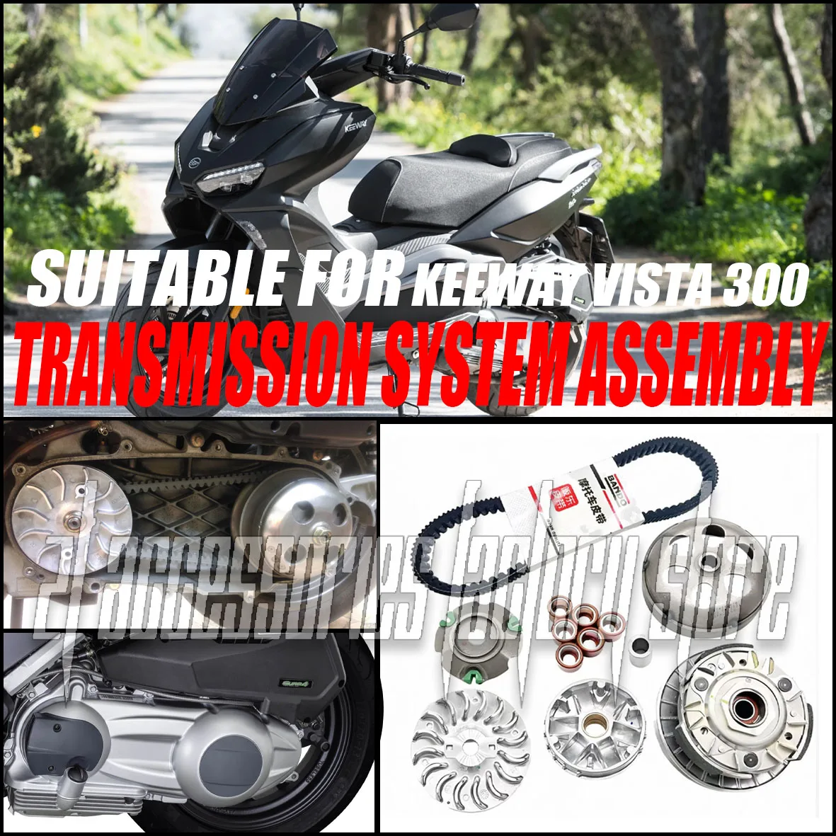 

Motorcycle parts suitable for Keeway Vieste 300 motorcycle transmission assembly, original and brand new