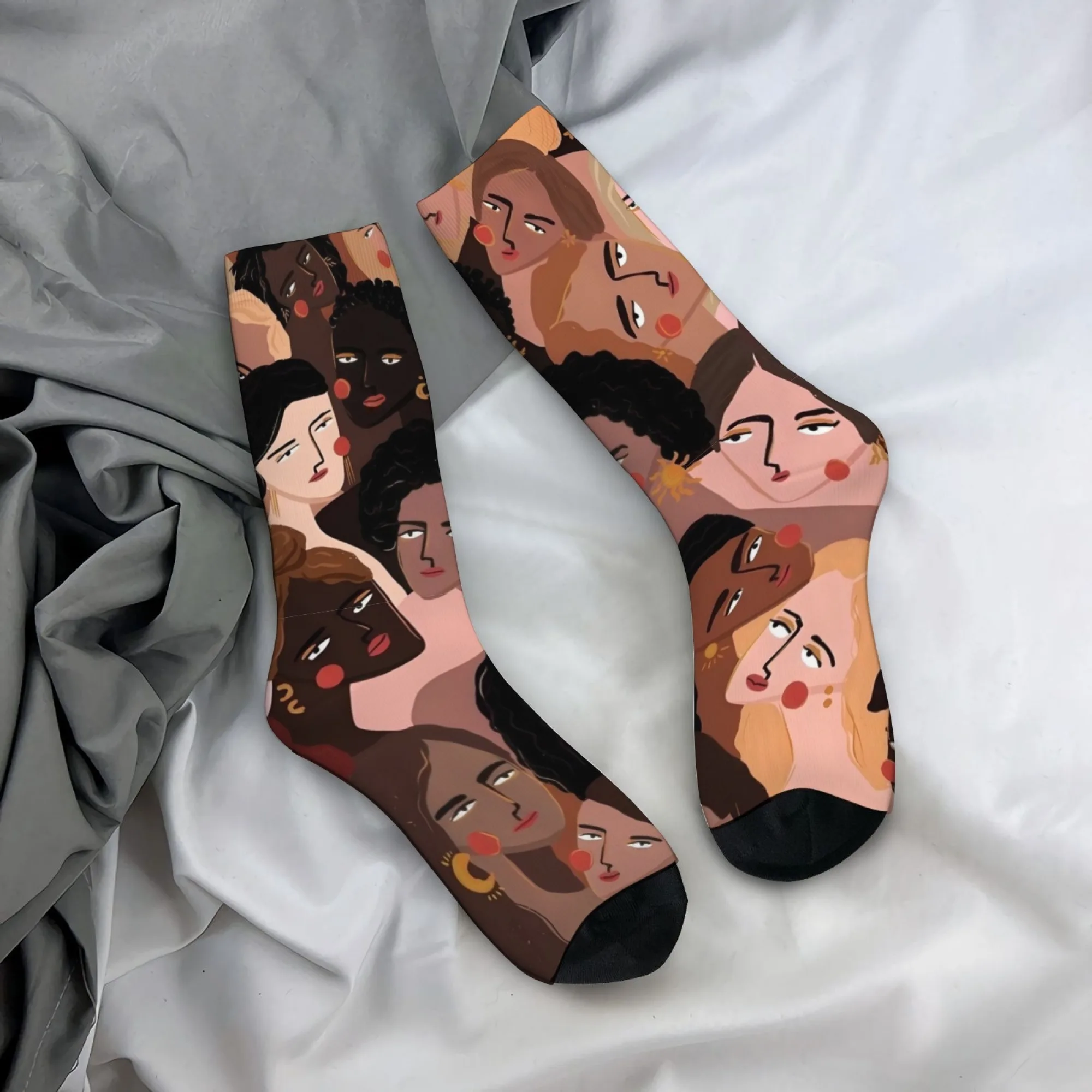 

Абстрактные женские ретро-носки в стиле Харадзюку, забавные мужские носки, удобные дышащие носки для активного отдыха и спорта