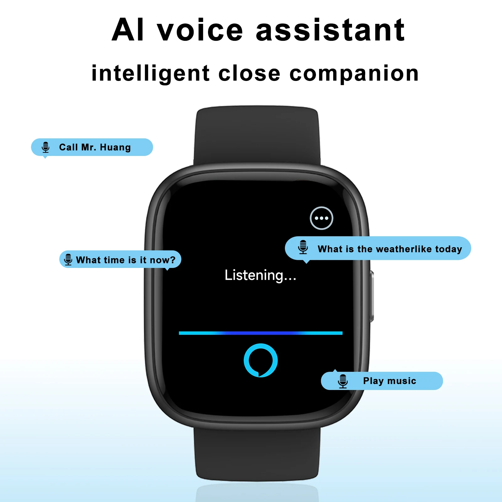 Alexa Smart watch, wireless calling /dial,  calling reminder and rejection, SMS reminder, Custom Wallpaper,for iPhone/Andriod