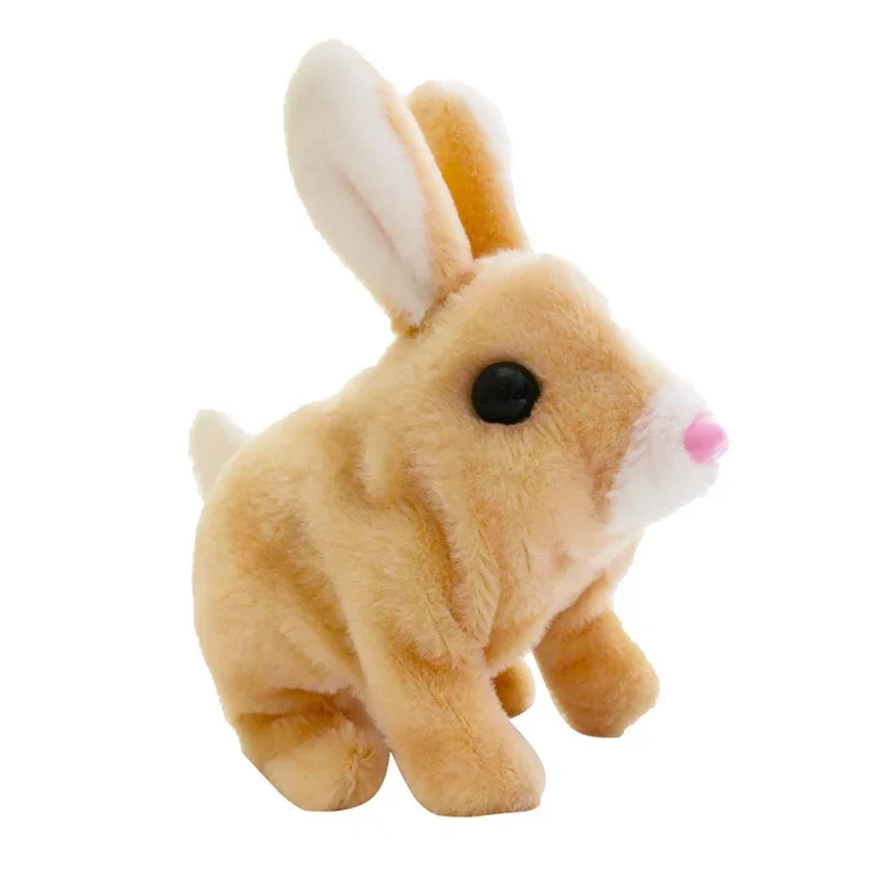 Jouet électronique de lapin en peluche pour enfants, lapin robot, animal de compagnie électrique mignon, marche, saut, course, oreilles tremblantes, cadeaux d'anniversaire