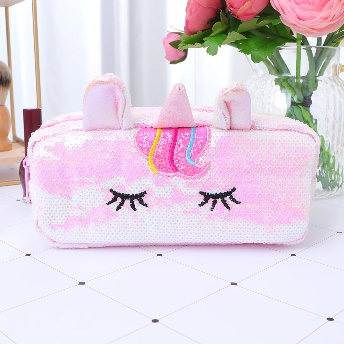 Pencil Bag Bags Supplies Case Mermaid Sequin Multifunction Pouch Men and Women