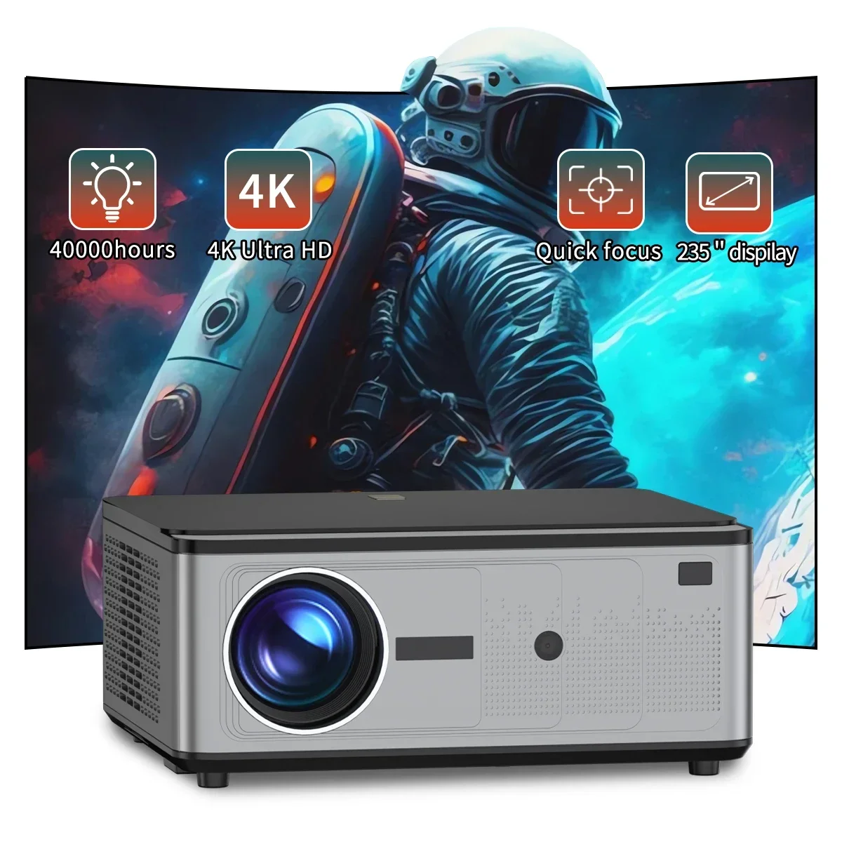 

Hot Sale Cinema Portable 4K Smart Projector Z2 Home Theater 1080P Outdoor Meeting LCD LED Video Movie Tv Wifi Projectors