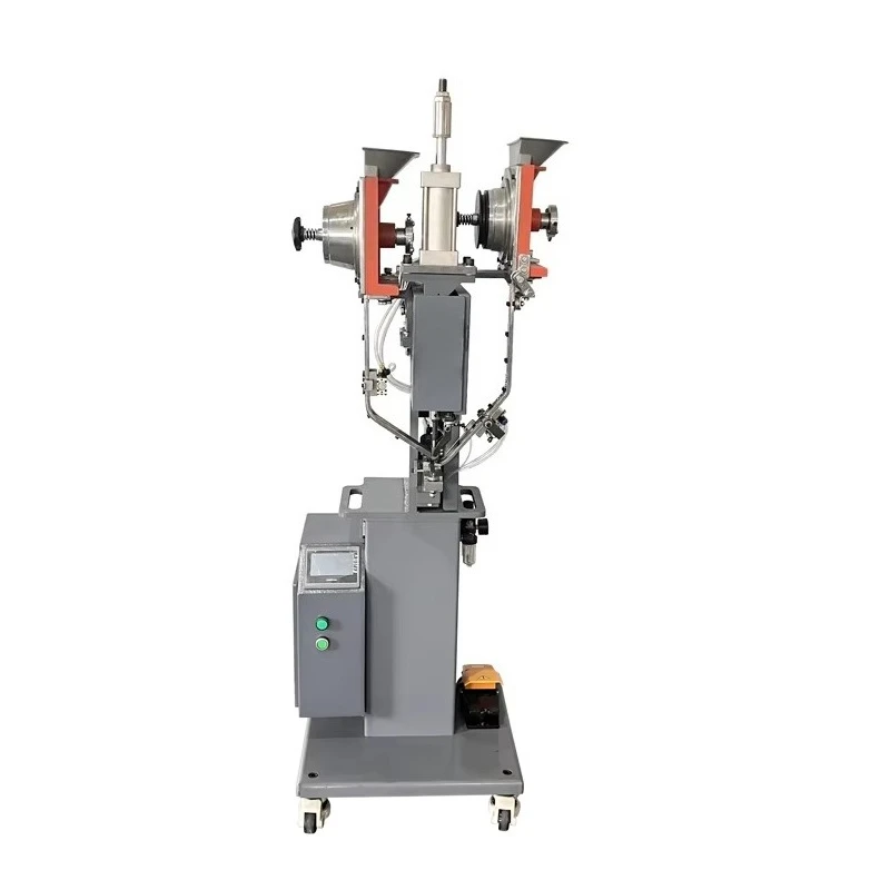 New Automatic Double Cap Rivet Press Machine Pneumatic Riveting Machine for Dog Collar /  Webbing Key Fob