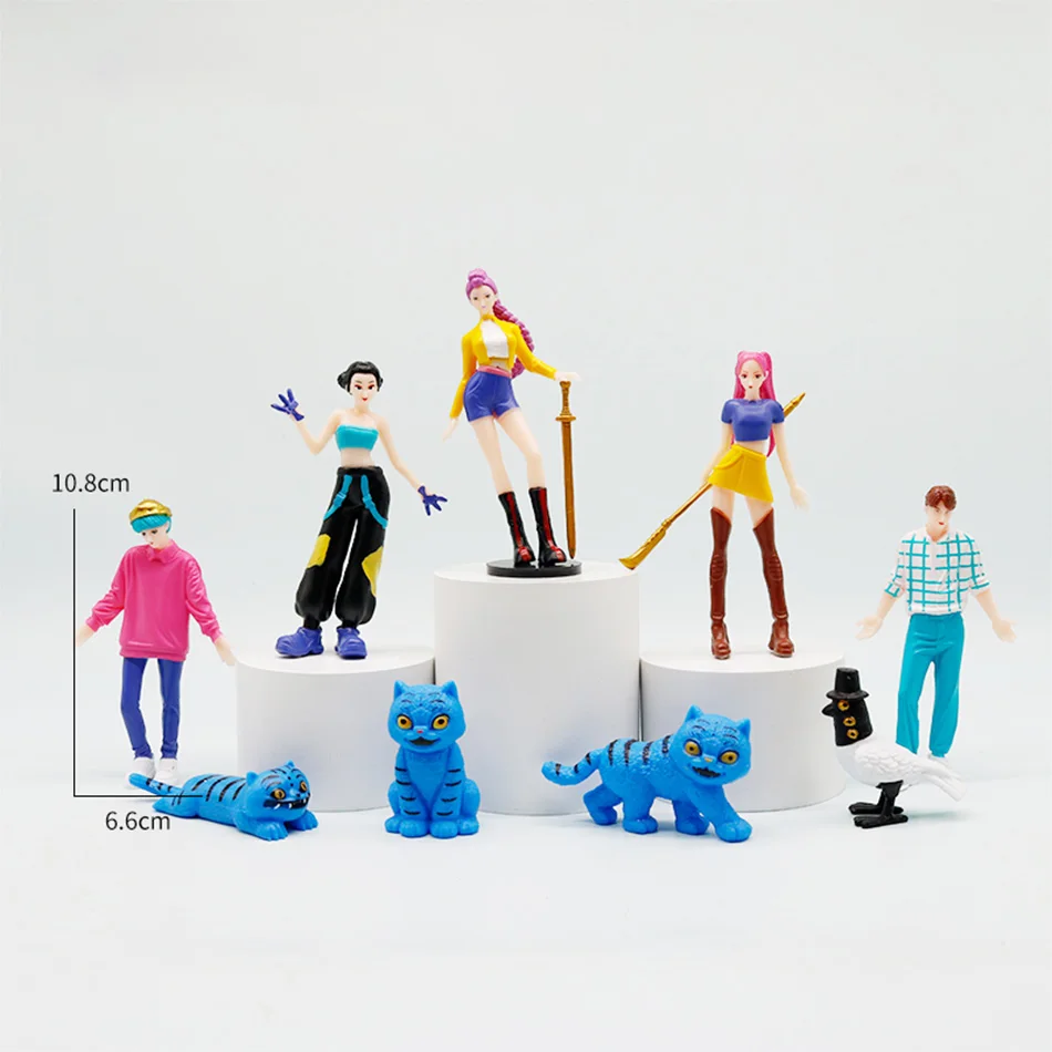 Figura de cazadores de demonios de Anime Kpop, cazadores de demonios K-Pop, Rumi Mira Zoey, figura de tigre, juguete, decoración de escritorio, estatuas, adornos, regalos para niños