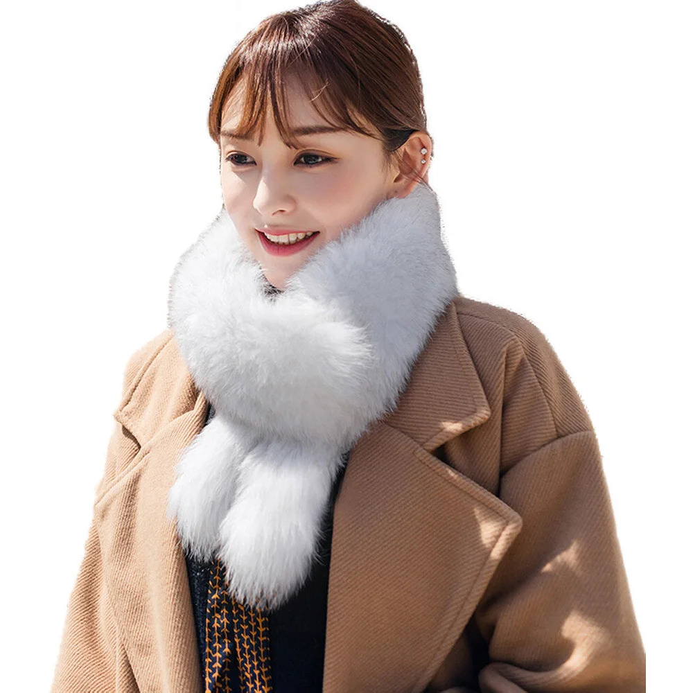 

Real Fur Fox Scarf Men Woman Winter Warm Natural Fur Shawl Soft Headscarf Super Gray Fox Scarf Fur Accessories For Women