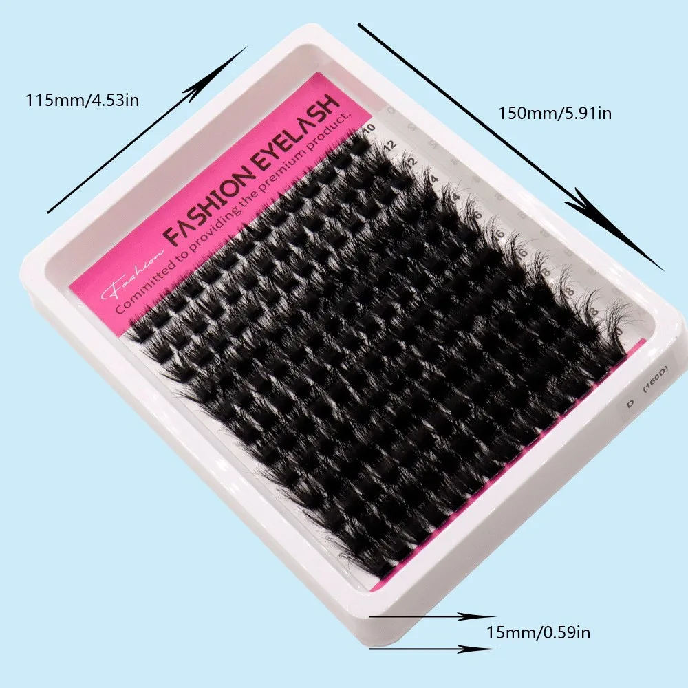 240 ventiladores 192 ventiladores 168 ventiladores 216 ventiladores mezcla 10-20 mm 60D-20D efecto multicapa Combopack grande extensiones de pestañas prefabricadas