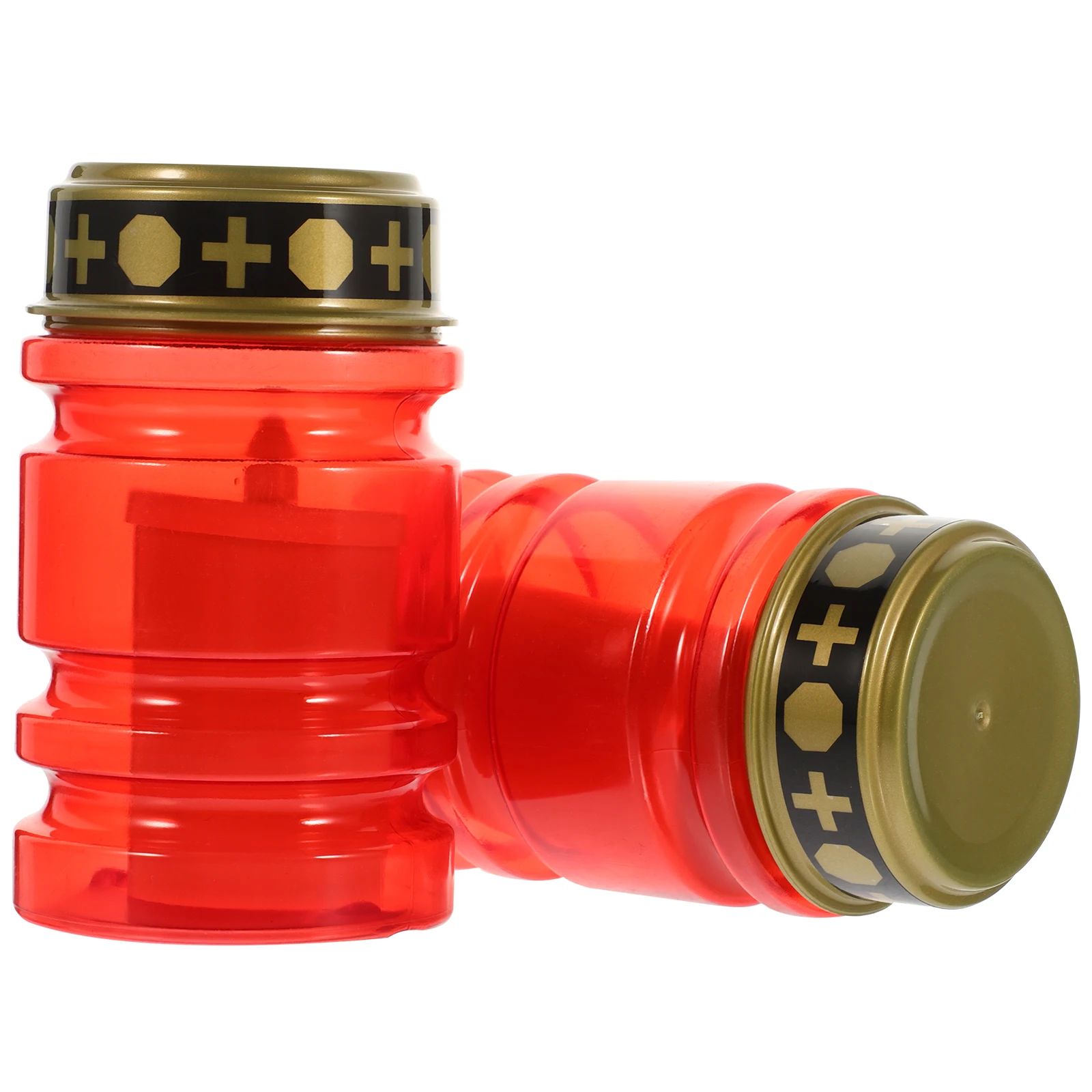 

2pcs LED Candles Religious Decor Plastic Flameless Outdoor Cemetery Graveyard Lights Powered Warm Atmosphere Christmas