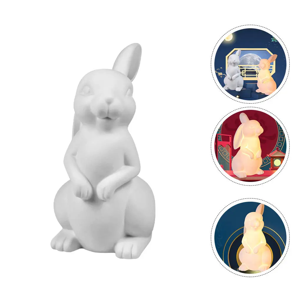 

1Pcs Ceramic Rabbit Table Lamp Desktop Light Indoor Decorative Lamp Unique Rabbit Light Atmosphere Adornment for Home