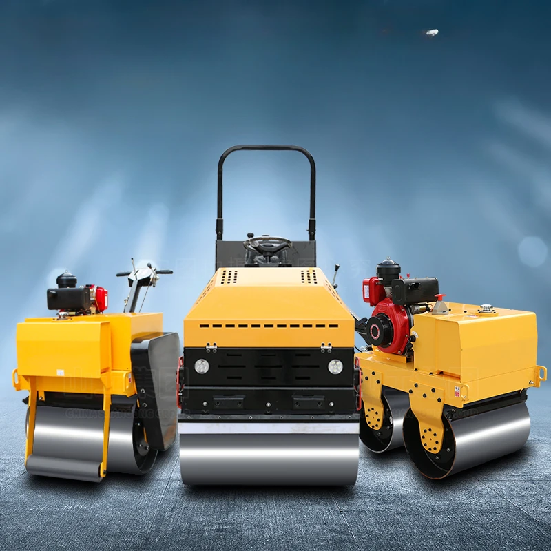 

Small road roller vibration 3 tons walk-behind seat type single and double steel wheel micro