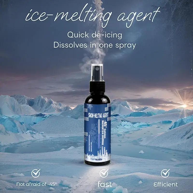 Deicer Spray For Car Windshield Fast Ice Melting Spray Window Snow Melting Spray Winter Auto Deicing Solution For Mirrow