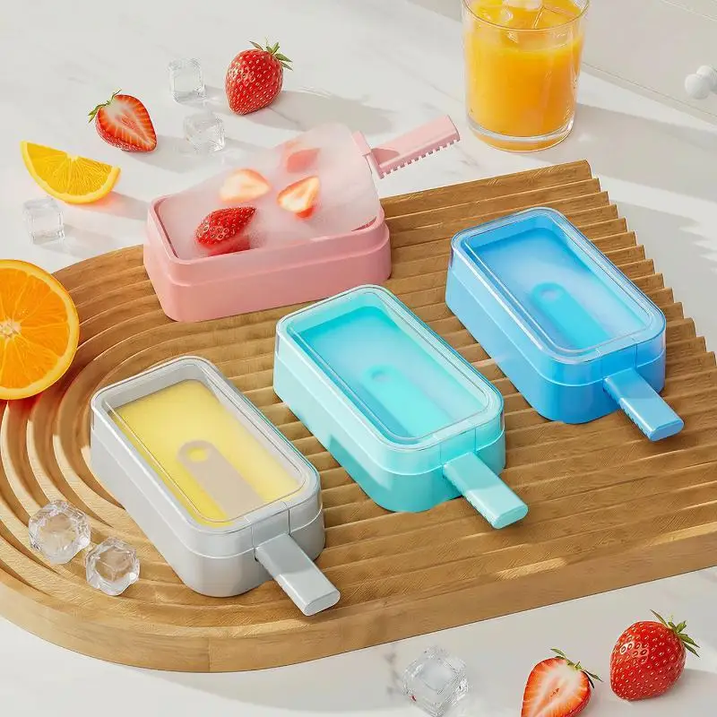 Silicone Ice Lolly Moulds With Sticks Reusable Ice Cream Forms Popsicle Mold DIY Ice Cream Maker  Mold Kitchen Tool
