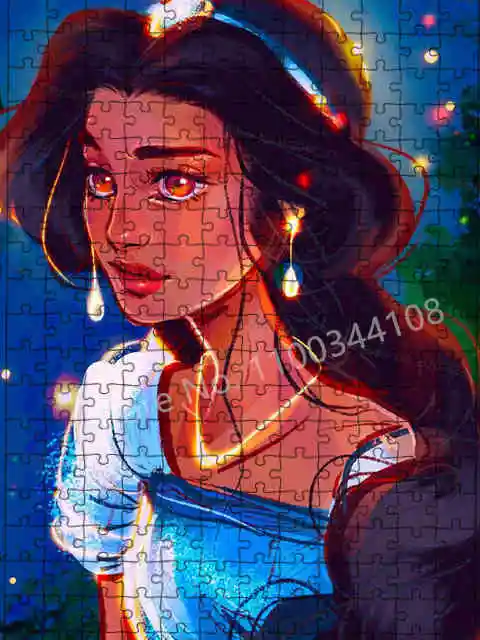 Disney Princess Jigsaw Puzzles 300/500/1000 Pcs Cartoon Girl Paper Puzzles Adults Decompress Gifts Children Early Education Toys