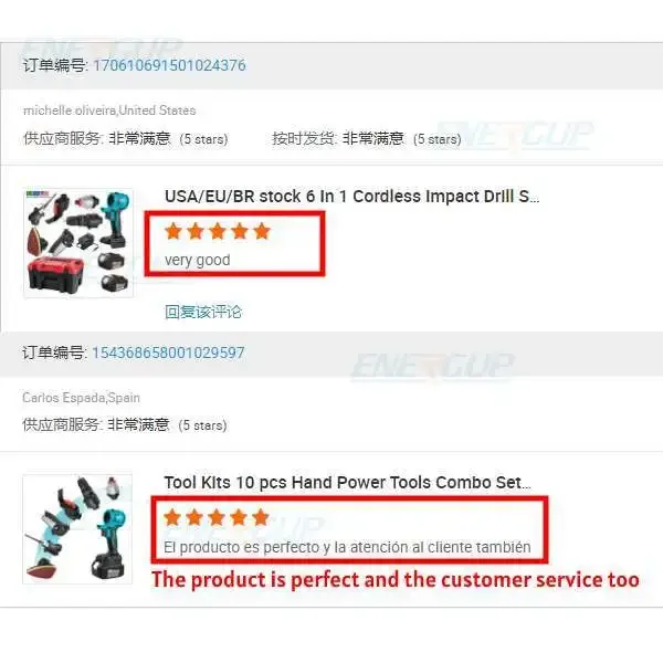 USA/EU/BR stock 6 In 1 Cordless Impact Drill Sander Reciprocating Saw 4 Inch Chainsaw Impact Driver Power Tool Sets For Garden