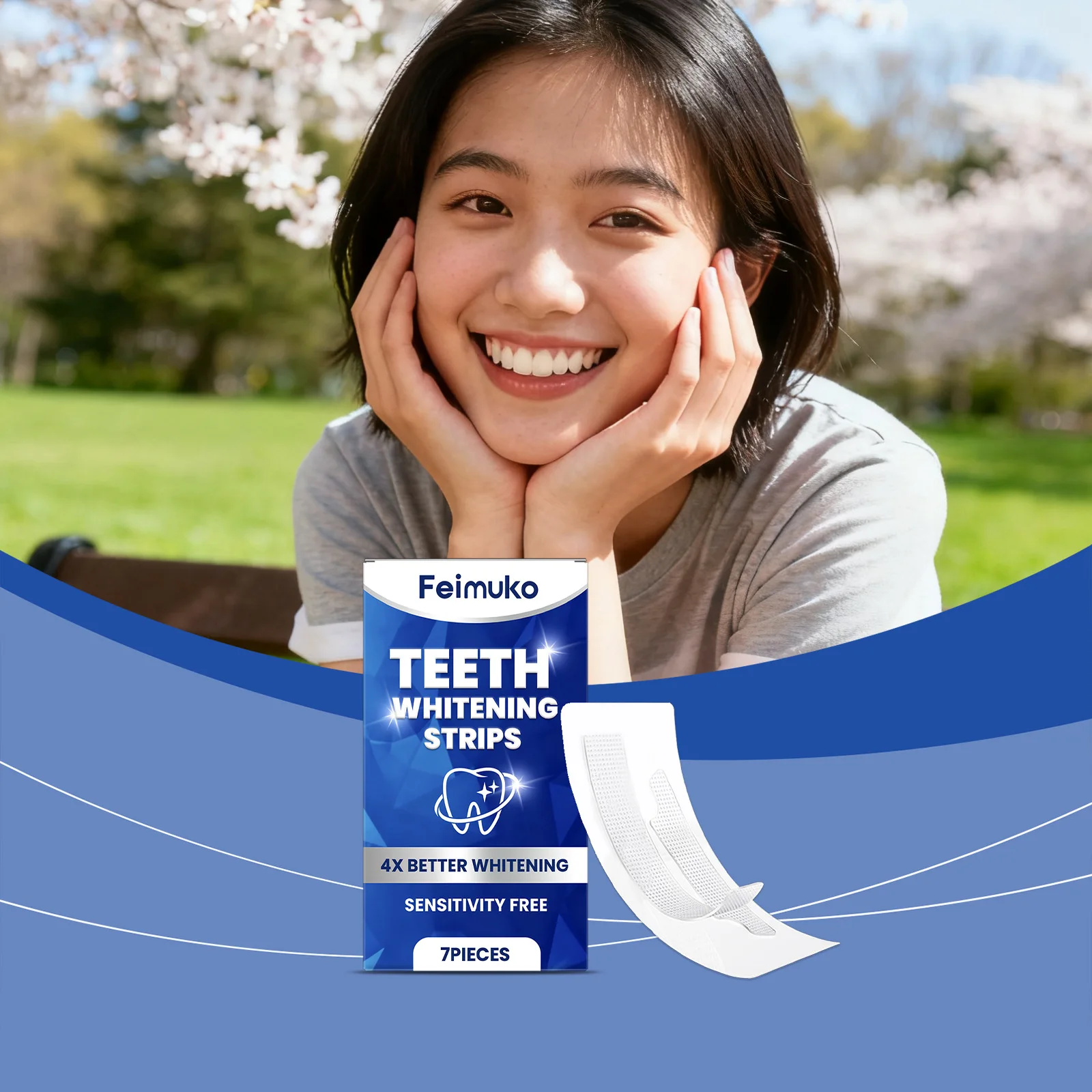 Teeth Whitening Strips Deep Cleansing Repair Cavities Caries Probiotic Remove Dental Stain Teeth Brightening Oral Hygiene Care