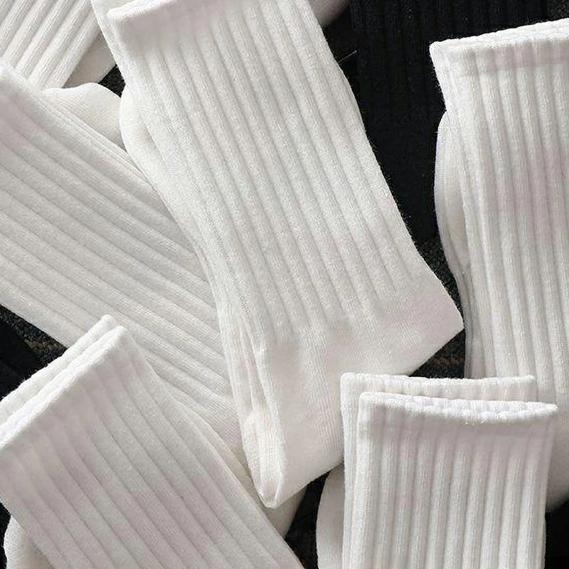 Extended Sports Socks, Solid Color, One Size Fits 36-45 Eur, Comfortable Long-Length Unisex Sports Socks, Outdoor Activity Sock