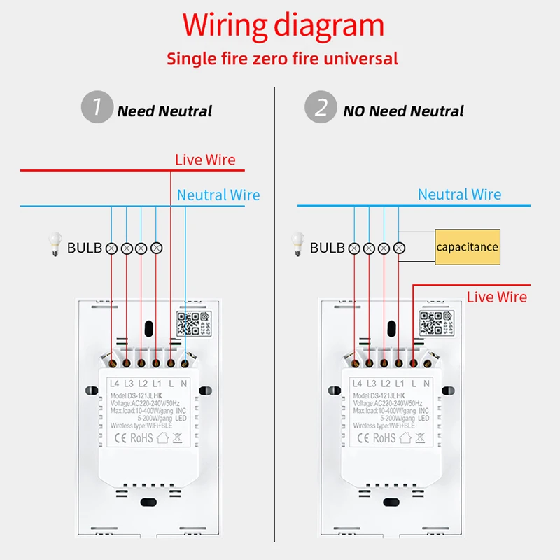 US standard Homekit touch sensing smart home WiFi wall light switch, remote control switch Siri voice control, IOS ecosystem