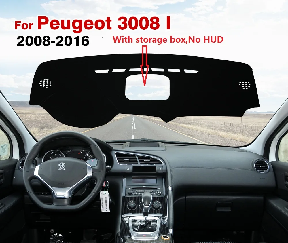 Für Peugeot 3008 i 2008 2009 2010 2011 2012 2013 2014 2015 2016 Armaturen brett Matte Anti-UV-Teppiche Autozubehör Auto Armaturen brett Abdeckung
