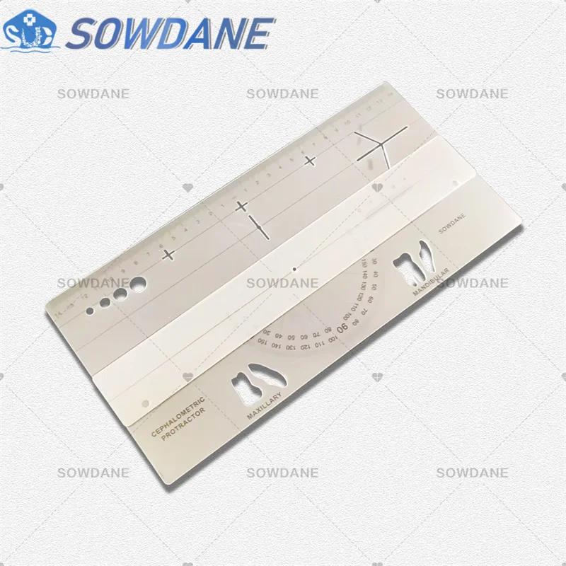 New Dental Guide Plate Dental Cephalometric Ruler X-ray Protractor Measuring Ruler