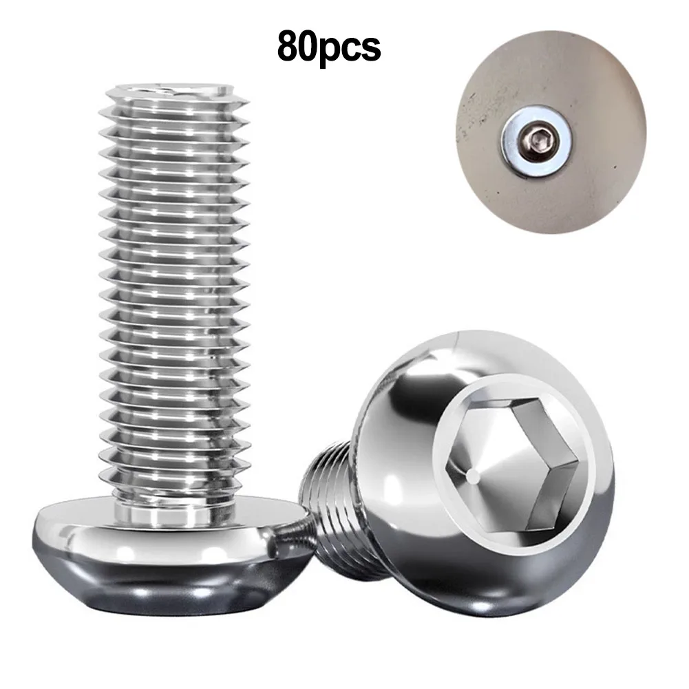 M5 x 12 mm 304 Stainless Steel Countersunk Socket Screws Pack of 80 for Assembly of Shelves Cabinets Tables and Light Machinery
