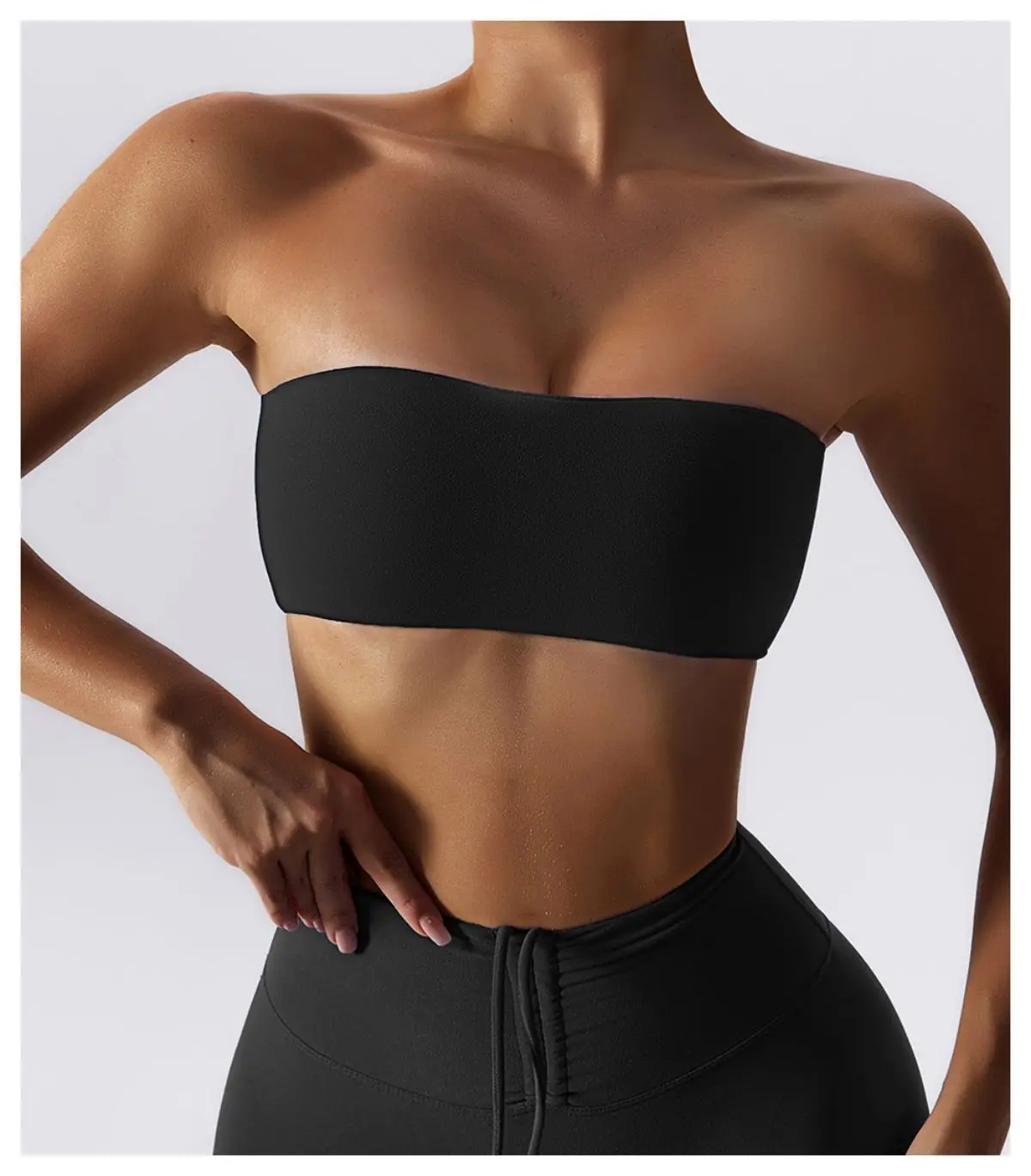 Sommer Trägerloser Sport-BH für Damen, Schnelltrocknende Yoga-Kleidung, Damen Tube Top Fitness Brustwickel-Unterwäsche, Workout-BH für Frauen – Detail 23