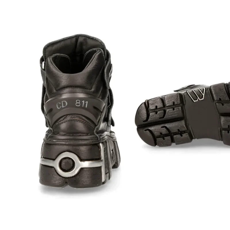 New Low Top Metal Muffin Bottom Daddy Shoes with All The Increase Punk Shoes Thick Soled Round Head Single Shoe Woman