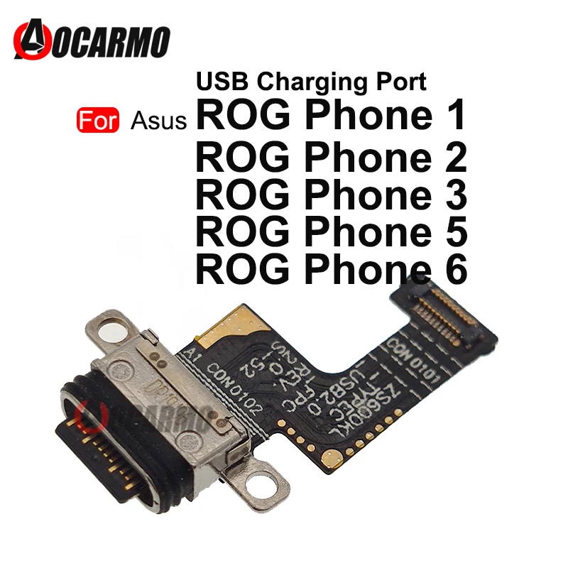 USB Charger Port For ASUS ROG Phone II 1 2 3 5 6 7 Rog8 ZS600KL ROG3 ZS660KL ZS661KS Rog5 Rog6 Charging Dock Flex Cable Repair