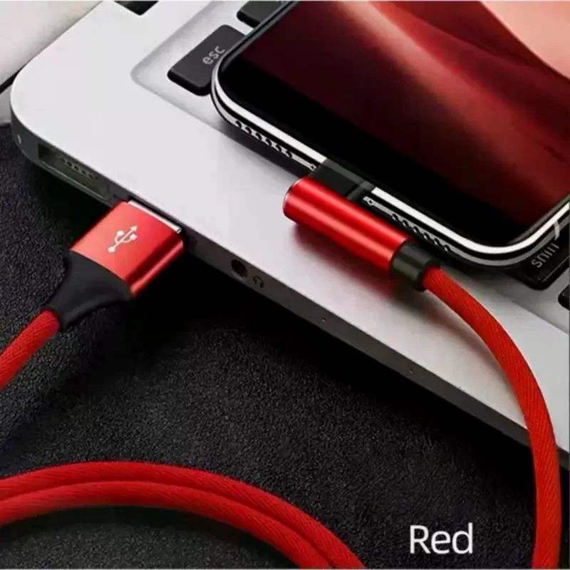 1 Uds USB-A a TYPE-C datos de codo 480Mbps 1/1, 5/2 metros PD 60W 6A Cable de carga rápida para accesorios de teléfono