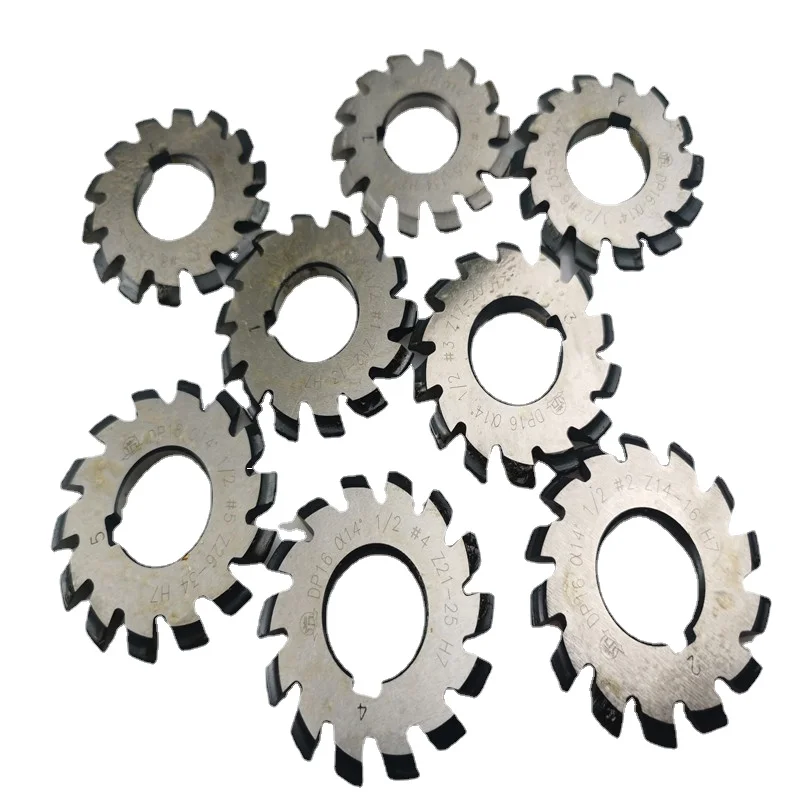 TULX Gear Milling Cutter inch 8pcs HSS Gear Cutting Tools Pressure Angle 14.5 Degrees DP8 DP16D P18 DP20 1-8 Set