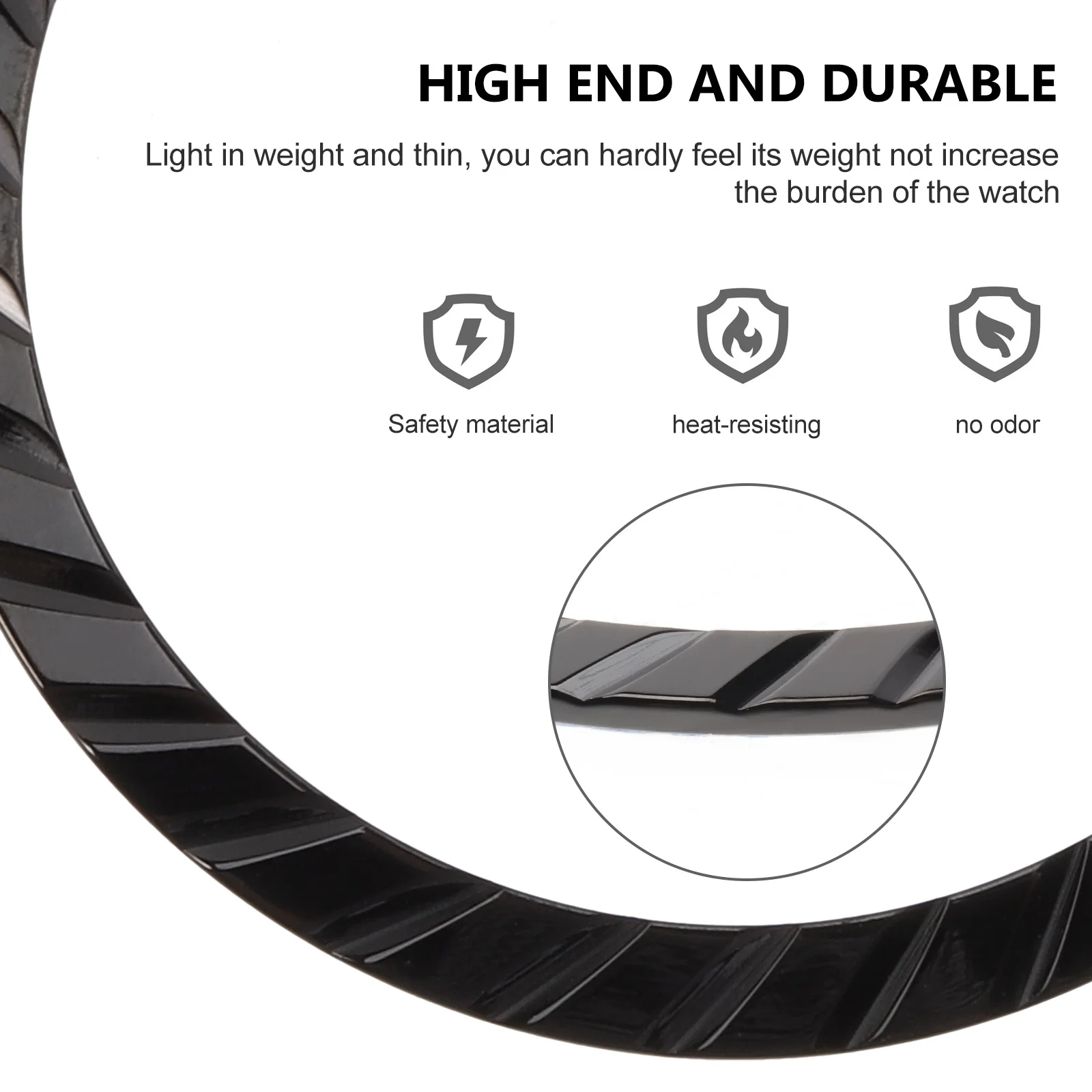 

Compact Watch Bezel Stainless Steel Anticollision Scratch Protection Lightweight Thin Easy Install Remove Watch Bezel