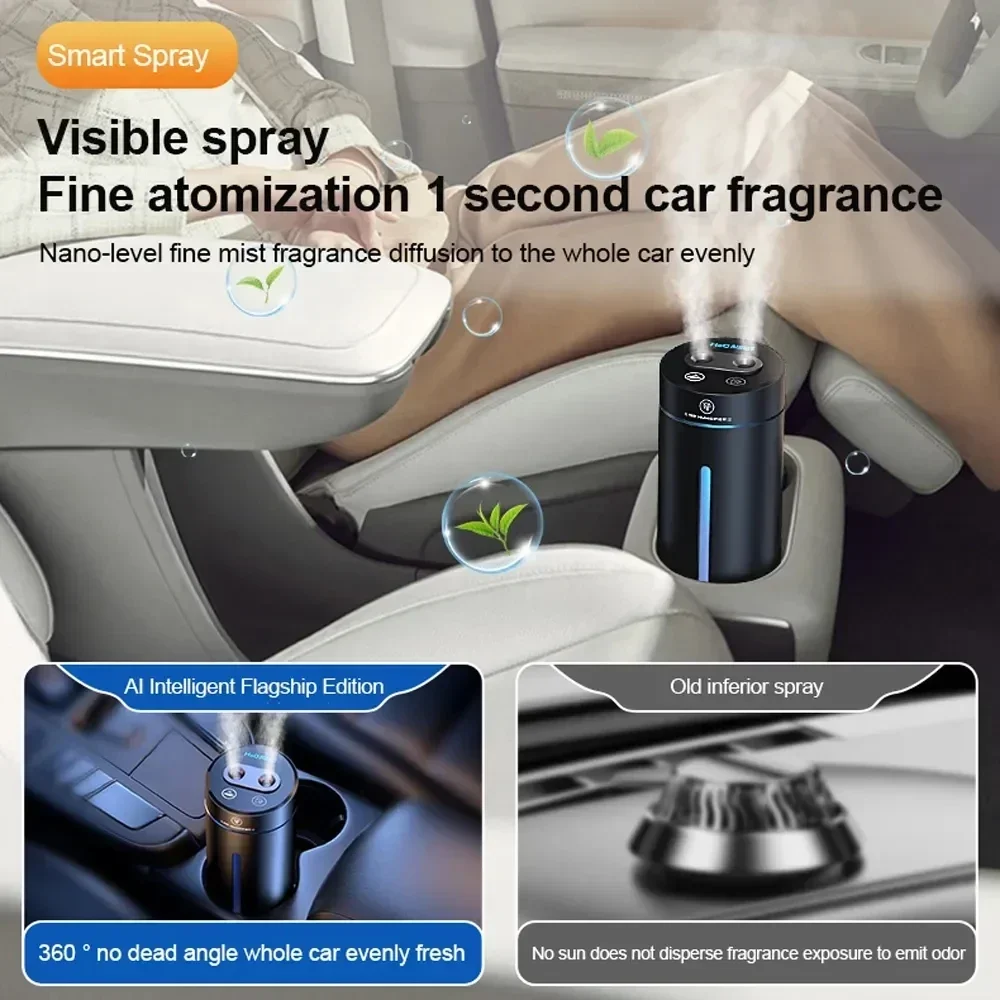 Car Air Freshener Aroma Diffuser Aromatherapy Humidifier Aluminum Alloy Electric Aromatic Oasis Automatic Spraying Scent Machine