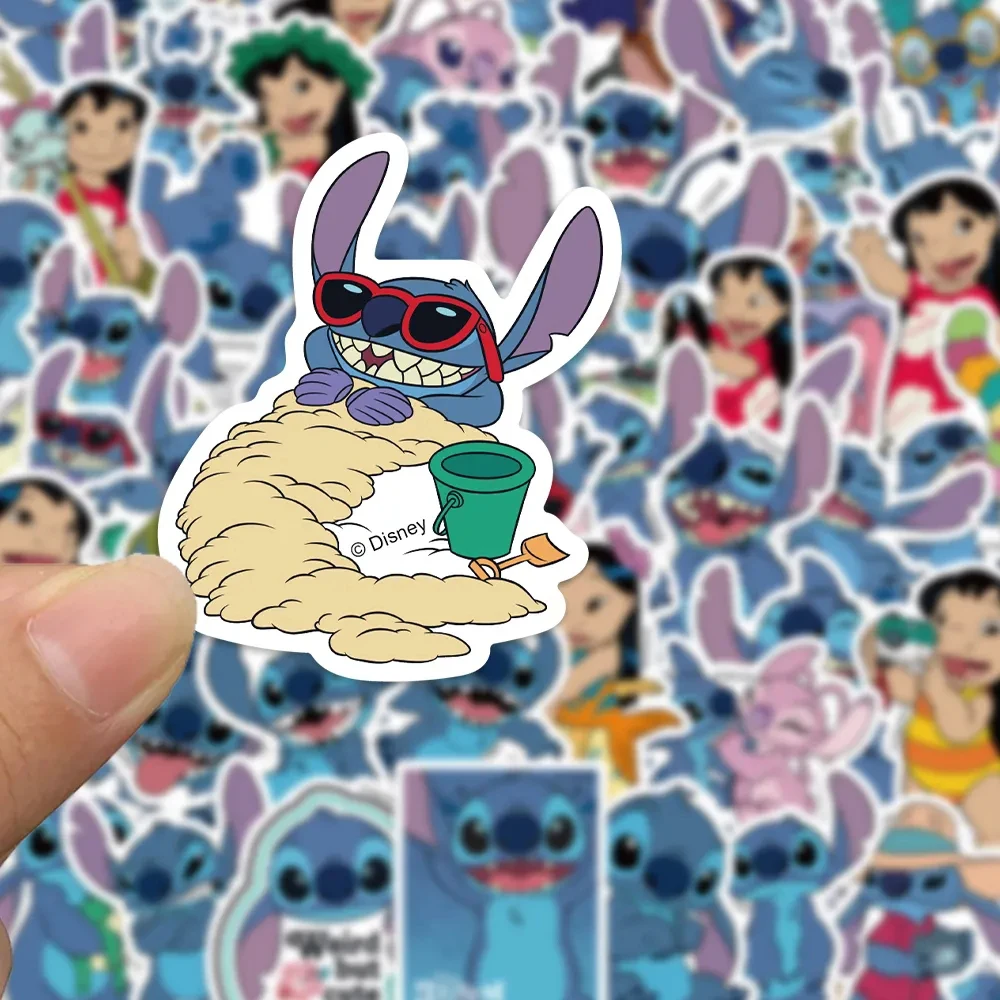 10/30/50pcs Drôle Disney Anime Lilo & Stitch Autocollants Kawaii Graffiti Autocollants BRICOLAGE Notebook Valise Téléphone Mignon Décoration Autocollant