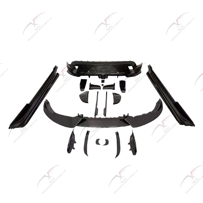 Car Bumper Modification Carbon Fiber Front Bumper Suitable for Taycan Modification Upgrade M Model Body Kit Decoration