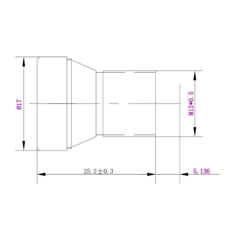 APPLIA-HD 4K 8MP CCTV Lens 25MM M12 Mount Low Distortion Aperture F1.6 Format 1/1.8Inch For Action Camera