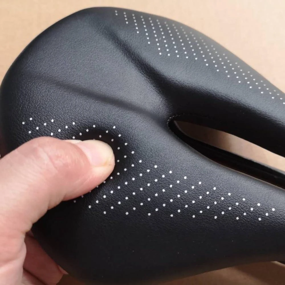 Full Carbon Saddle MTB/Road 143/155MM Bike Saddle Super Light Leather Carbon Cushions 135g Carbon Rails Bicycle Seat