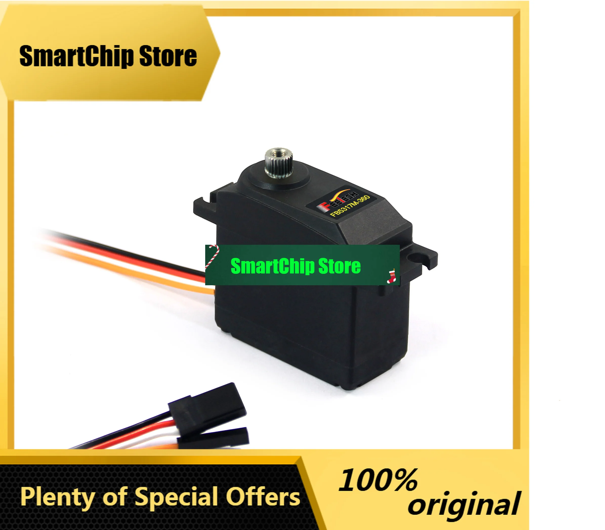SmCp4 Pin Wire Position Feedback Robot Rc Servo FB5317M 17kg Large Torque Continuous Metal Gear Dual Shaft Use For RC Android Ro