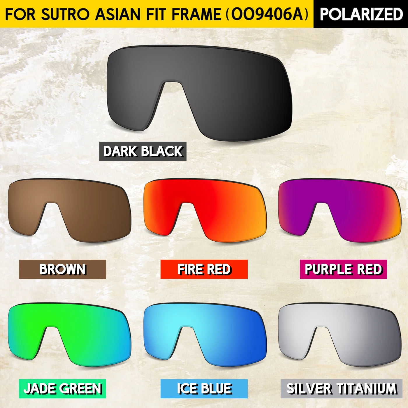 

Polarized Replacement Lenses for Oakley Sutro Asian Fit OO9406A Sunglasses - Multiple Choice