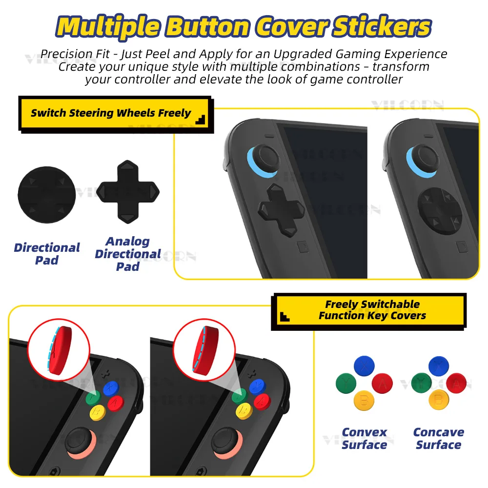 D-Pad Button Cap Set For Switch 2 Joy-Con Controller Directional & A/B/X/Y Button Cover For Switch2 Button Cover
