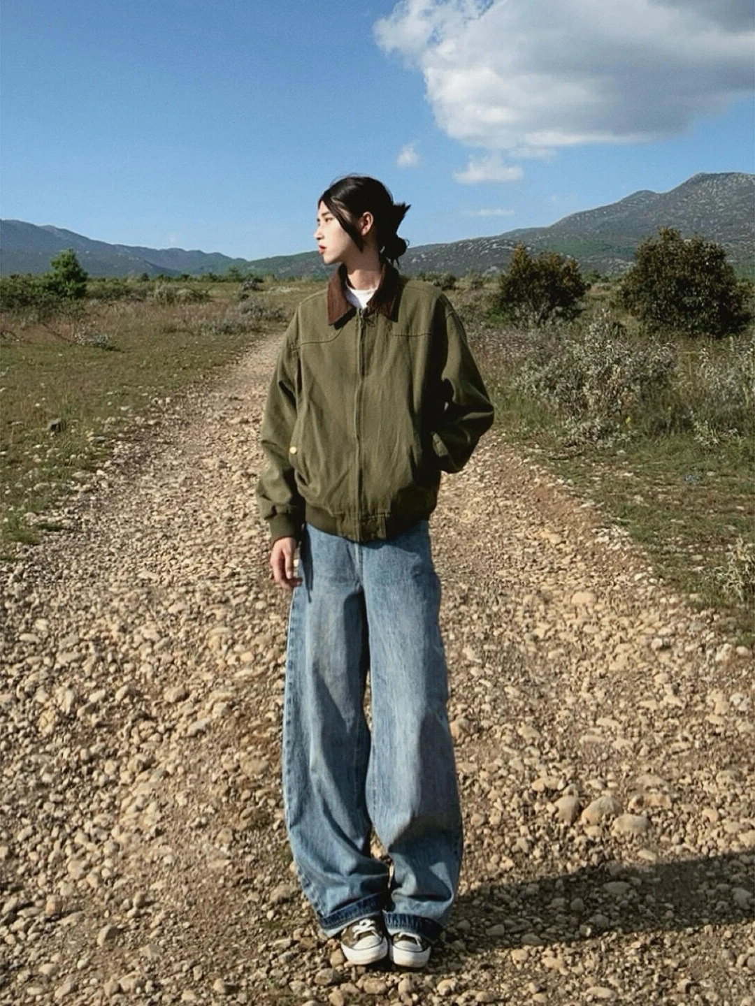 

Мужские джинсы Cleanfit Blue Washed Denim: Свободный крой, стильные, повседневные, осенние, в уличном стиле