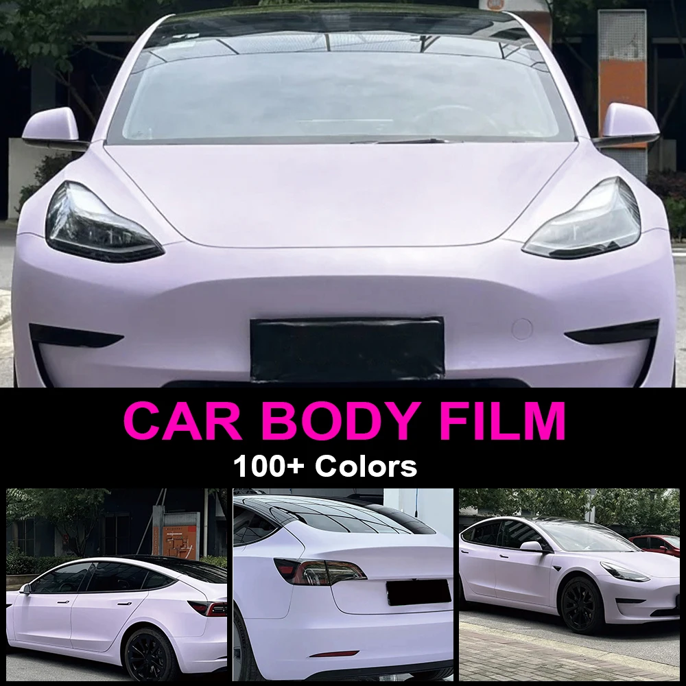 Premium Matte Pink PurPle PET Car Wrap Vinyl Film Scratch-Resistant Cover Auto Full Partial Body Motorcycle Vehicle Accessories