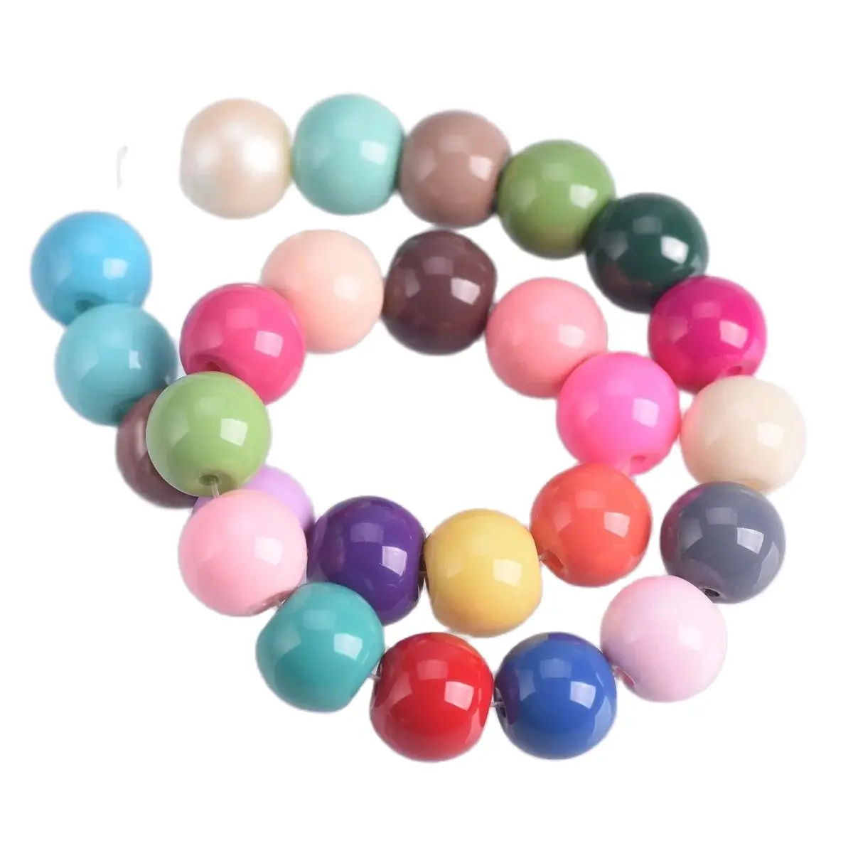 

Round 4mm 6mm 8mm Coated Opaque Glass Loose Spacer Beads For Jewelry Making DIY Crafts Findings