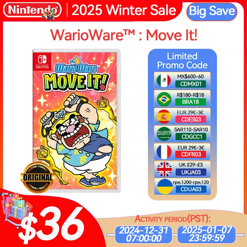 WarioWare: Move It Nintendo Switch Game Deals Physical for Nintendo Switch OLED Nintendo Switch Lite Nintendo Switch Game Cards