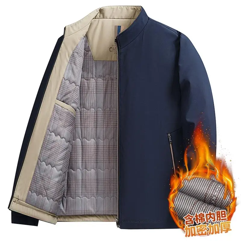 

Мужская ветрозащитная верхняя одежда Thiened Cotton Jaet Faion Urban Sle Long Sve для среднего возраста и ли