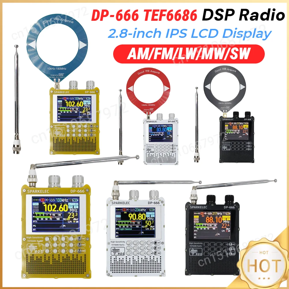 

DP-666 TEF6686 Radio High Sensitivity Full Band FM AM Short Wave Radio with LCD Display High Sensitivity DSP Receiver