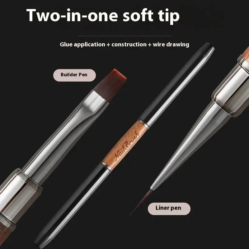 Pennello triangolare per nail art Penna punte 3D Modello Fototerapia Pennello per unghie acrilico Gel UV Strumenti per manicure fai da te Pennelli per unghie con manico in legno