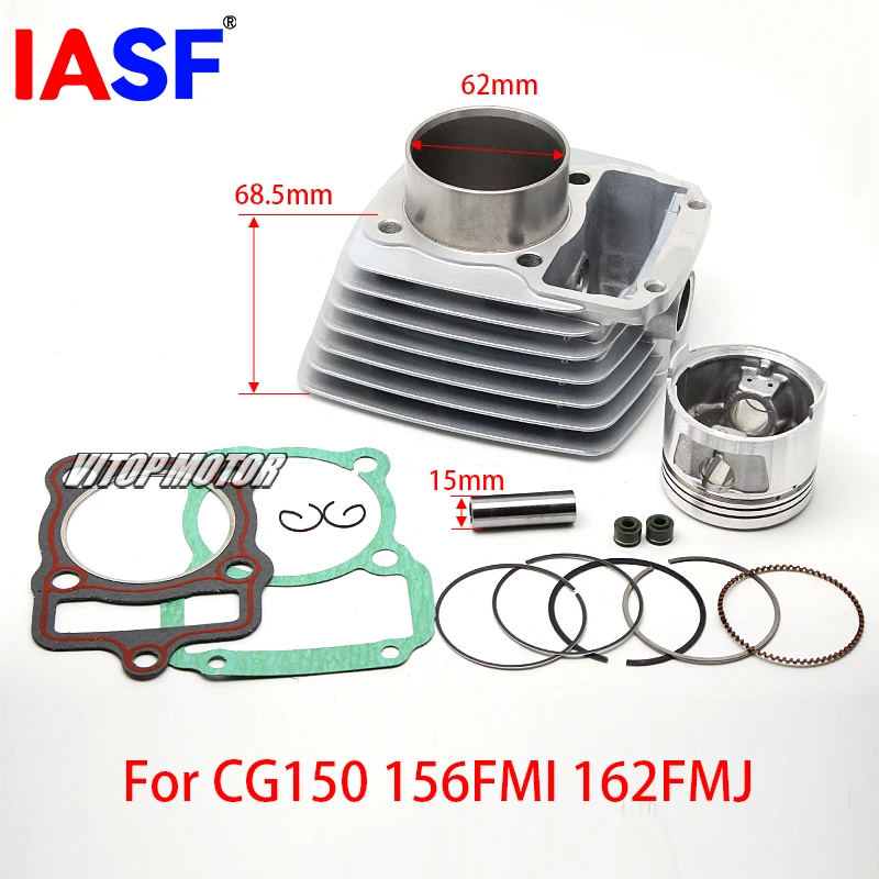 Fits for Honda ZongShen CG125 CG150 GY150 156FMI 162FMJ ATV Motoblock Motorcycle 62mm 150CC Big Bore Cylinder Engine Parts