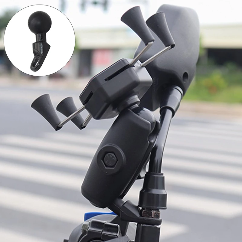 Motorcycle Angled Base W/ 10mm Hole 1'' Ball Head Adapter Work for RAM Mounts