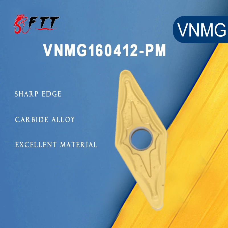 10PCS  VNMG160412 PM UE6020 Carbide Inserts External Turning Tool CNC Lathe Tools Metal Blade