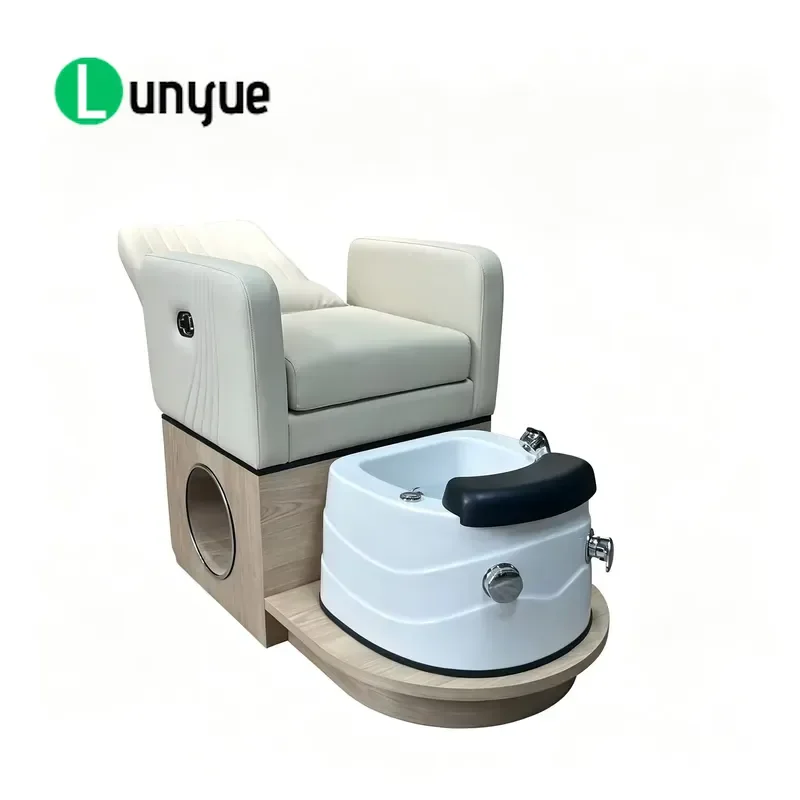 Deluxe Wooden Electric Foot Therapy Chair Professional Pedicure Spa Furniture with Adjustable Function for Home Use