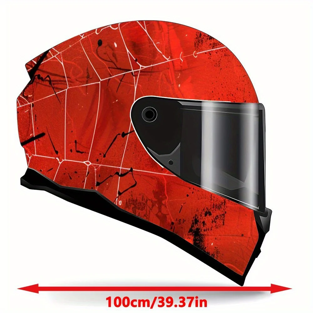 Enchanted Black Spider Print Full Helmet Wrap Sticker Motorcycle Helmet Racing Graphic Decal Vinyl Wrap Helmet Decorative Sticke